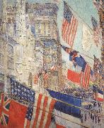 Childe Hassam Allies Day,May 1917 USA oil painting artist